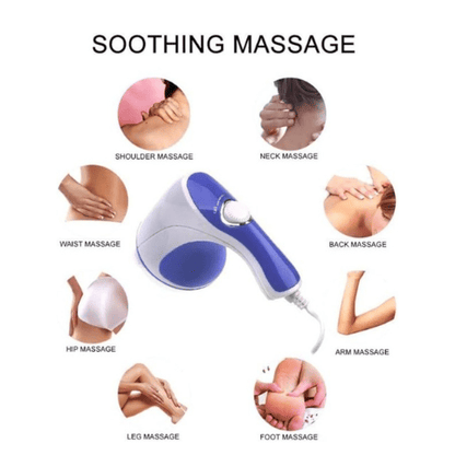 handheld full body massager with multiple attachments for pain relief