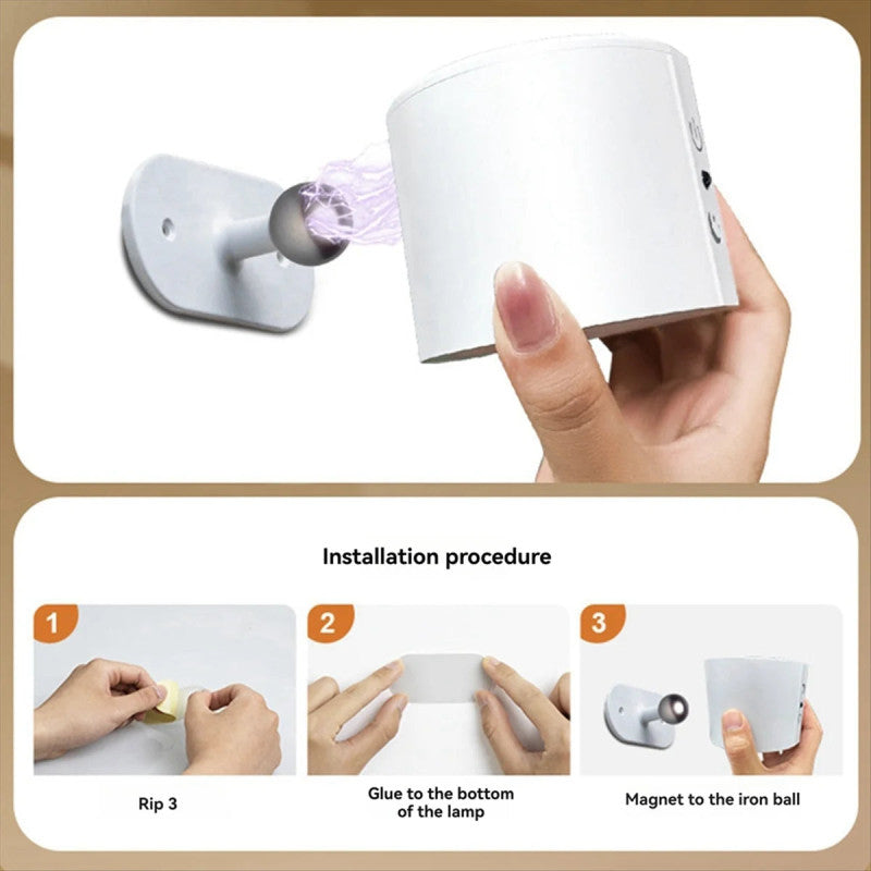 360° Double Side Led Wall Lamp (Rechargeable)