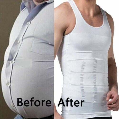 mens slimming compression shirt front design