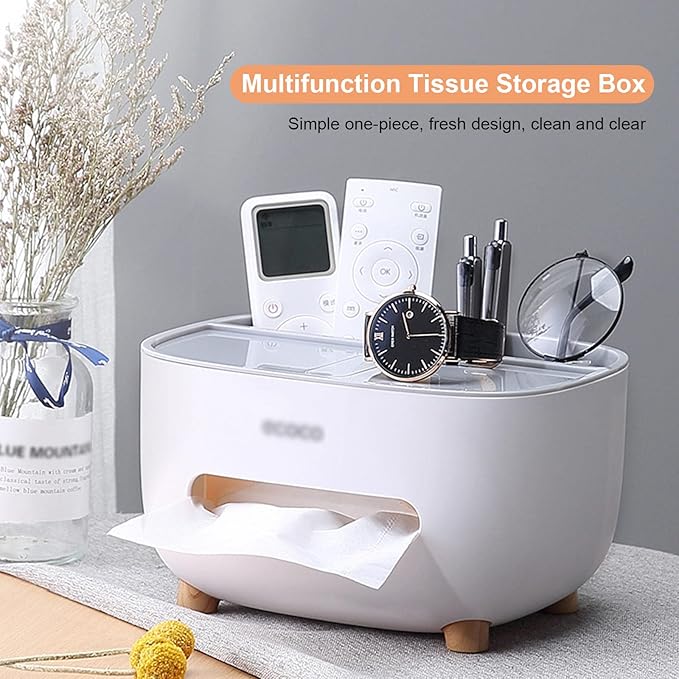 multifunctional tissue box organizer for home use