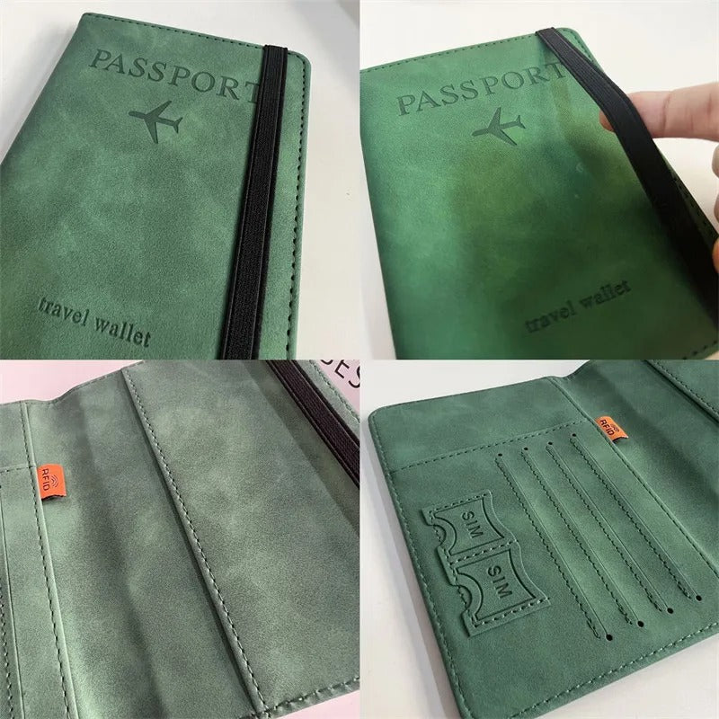 travel wallet with passport and card storage