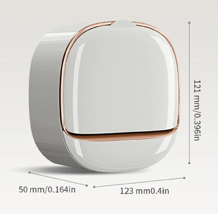 Loot Phoot™ Wall Mounted Soap Holder with Lid and Tray (Comes with Free Self Adhesive Wall Hook) Loot Phoot™