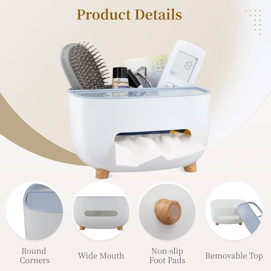 tissue box desktop organizer for everyday use